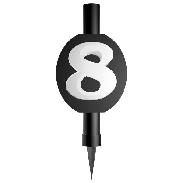 Sort Isfontæne med Tal 8