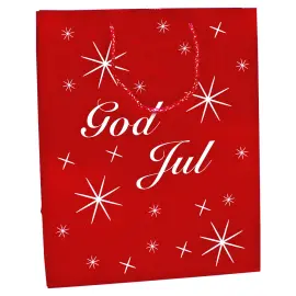 God Jul Gavepose Rød Mellemstor