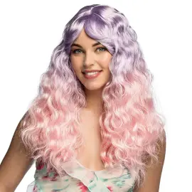 Kr&oslash;llet Paryk Lyser&oslash;d/Lilla