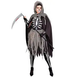 Manden med Leen Kostume Skelet Dame Small
