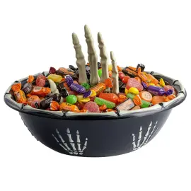 Sliksk&aring;l med Skeleth&aring;nd Halloween