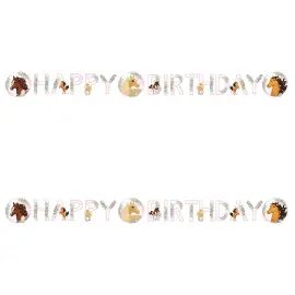 Happy Birthday Guirlande Smukke Heste