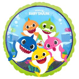 Rund Folieballon Baby Shark