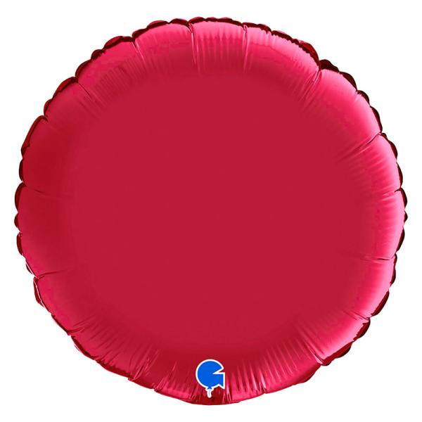 Rund Folieballon Satin Cherry