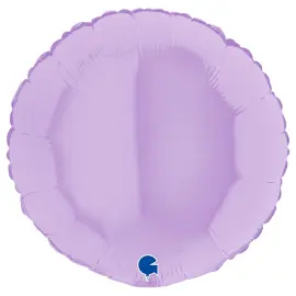 Rund Folieballon Pastel Lilla Mat