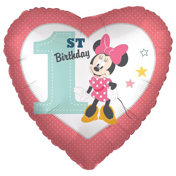 1st Birthday Folieballon Minnie Mouse