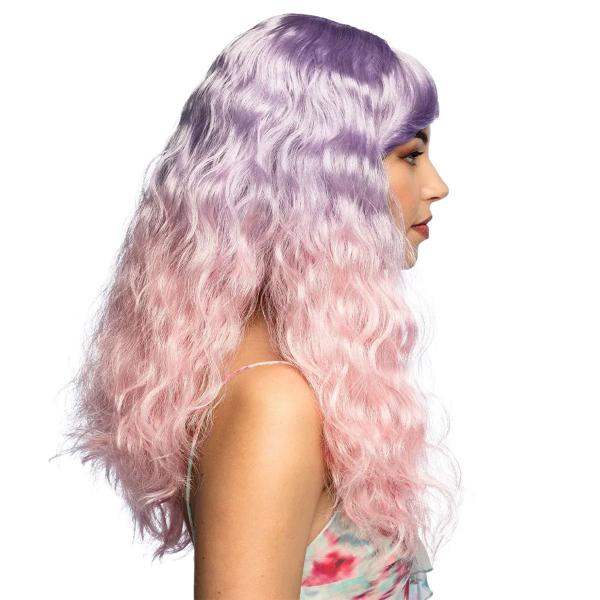 Krøllet Paryk Lyserød/Lilla