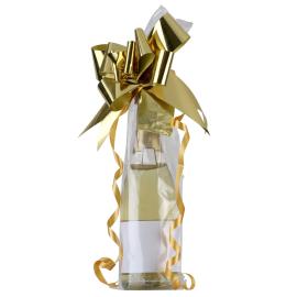 Cellofanpose med Sl&oslash;jfe & Etiket Guld 2-pak