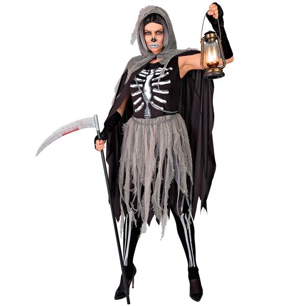 Manden med Leen Kostume Skelet Dame