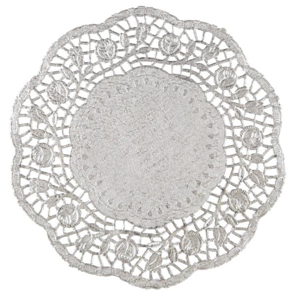 Rundt Kagepapir Sølv 21 cm