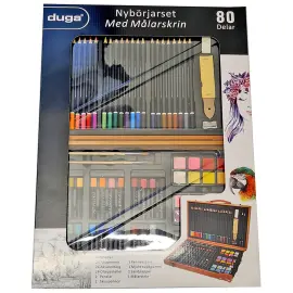 Træ Kunstnerboks 80-pak