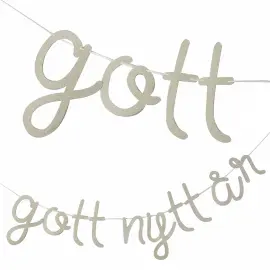 Guirlande Godt Nytår Sølvglitter