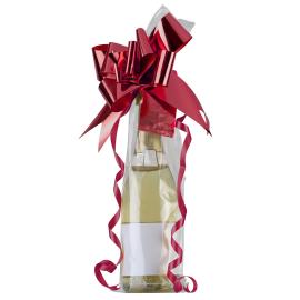 Cellofanpose med Sl&oslash;jfe & Etiket R&oslash;d 2-pak