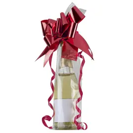 Cellofanpose med Sl&oslash;jfe & Etiket R&oslash;d 2-pak