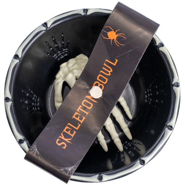 Slikskål med Skelethånd Halloween