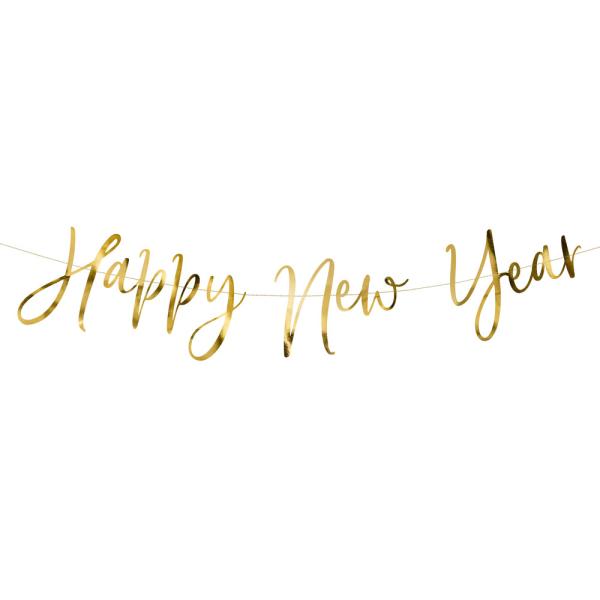 Happy New Year Banner Guld
