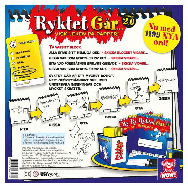 Ryktet Går 2.0 Sällskapsspel Spil