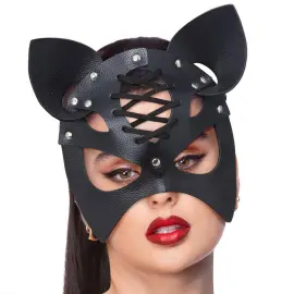Kat Maske Sort Kunstlæder