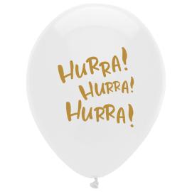 Latexballoner Hurra! 6-pak