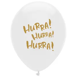 Latexballoner Hurra! 6-pak