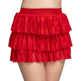 80'er Nederdel med Blonde Rød