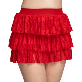 80'er Nederdel med Blonde Rød