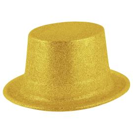 Glitterhat Guld 12 cm