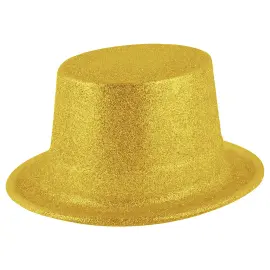 Glitterhat Guld 12 cm