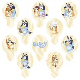 Spiselige Muffinsdekorationer Bluey 6,3 cm 12 g 20-pak