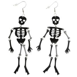 Halloween Øreringe Sorte Skeletter