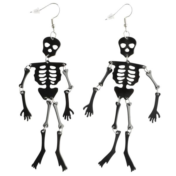 Halloween Øreringe Sorte Skeletter