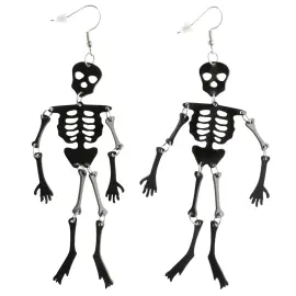 Halloween &Oslash;reringe Sorte Skeletter