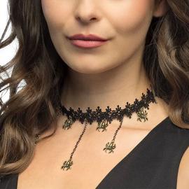 Choker med Edderkopper Sort/Guld