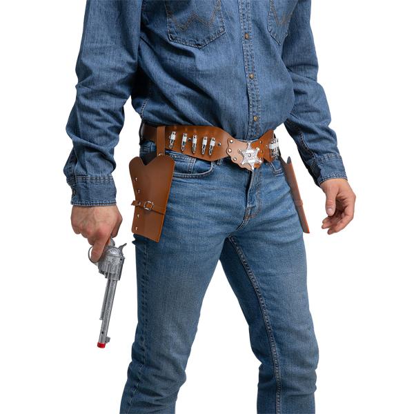 Dobbelt Hylster med Bælte Brun