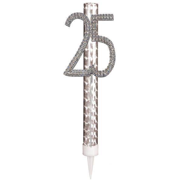 Sølv Isfontæne med Tal 25