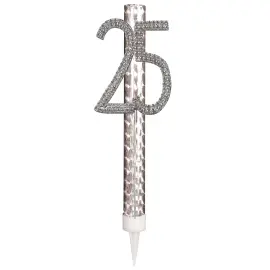 Sølv Isfontæne med Tal 25