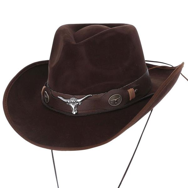 Cowboyhat Brun Kunstlæder Western