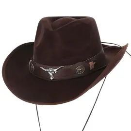 Cowboyhat Brun Kunstl&aelig;der Western