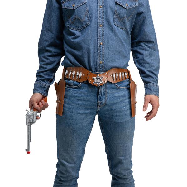 Dobbelt Hylster med Bælte Brun