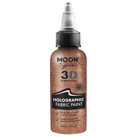 Moon Glitter Holografisk Glitter Tekstilfarve Roséguld 30 ml