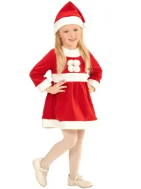 Santa Claus Girl Nissepige Børnekostume