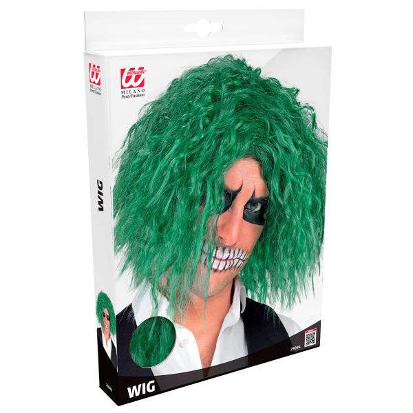 Krøllet Paryk Grøn