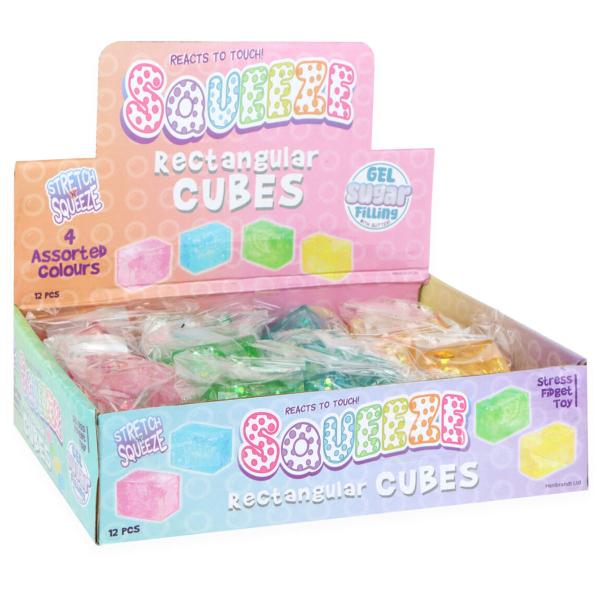 Squeeze Glitrende Blok Legetøj 5 cm