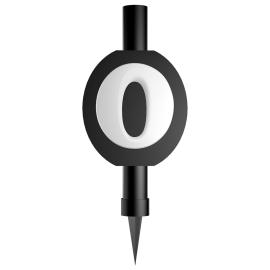 Sort Isfontæne med Tal 0