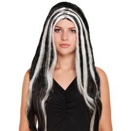 Lang Sort Hekseparyk med Striber