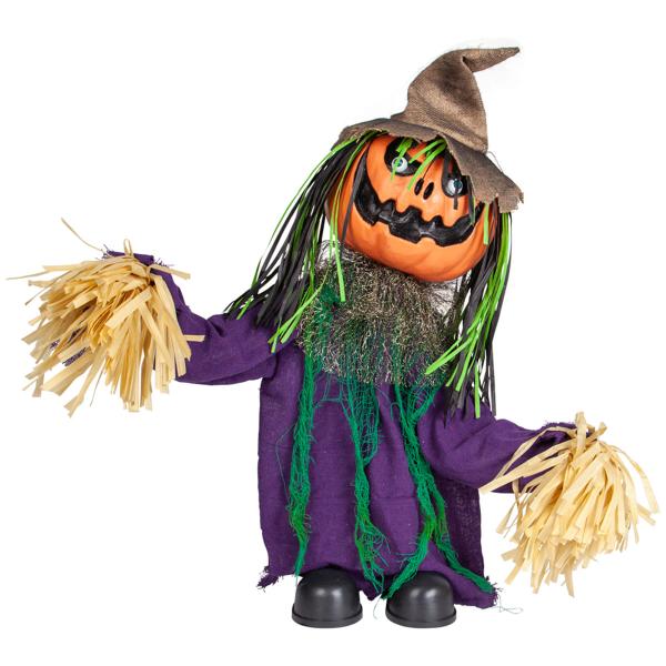 Animeret Dansende Græskar-fugleskræmsel 115 cm