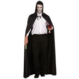 Lang Sort Kappe med Hætte