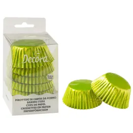 Muffinsforme Metallisk Limegrøn 60-pak