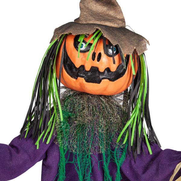 Animeret Dansende Græskar-fugleskræmsel 115 cm