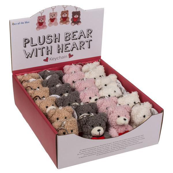 Nøglering Bamse med Hjerte